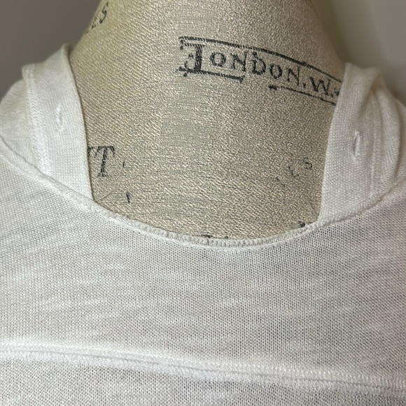 PINK Hoodie White Knit Open Back Gold Graphics - Picture 4 of 12